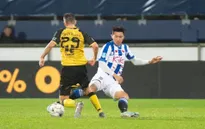 Văn Hậu lần đầu được ra sân trong màu áo Heerenveen ở cúp Quốc gia Hà Lan