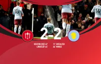 Man Utd 2-2 Aston Villa: Rượt đuổi tỷ số, chia điểm kịch tính