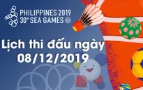 Lịch thi đấu ngày 08/12 của Đoàn Thể thao Việt Nam tại SEA Games 30