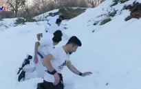 Tập Karate trong băng tuyết