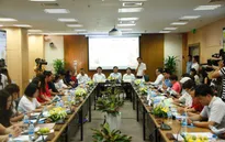 Toàn cảnh buổi họp báo Giải bóng chuyền nữ Quốc tế VTV Cup Tôn Hoa Sen 2019