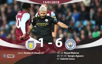 Vòng 22 Ngoại hạng Anh: Manchester City giành chiến thắng ấn tượng trước Aston Villa