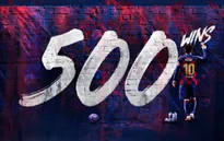 Messi đạt mốc 500 trận thắng cùng Barcelona