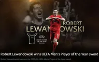 Robert Lewandowski giành giải cầu thủ xuất sắc nhất năm của UEFA