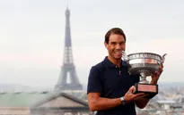 Rafael Nadal ăn mừng chức vô địch Pháp mở rộng 2020