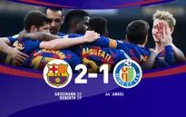 Barcelona 2-1 Getafe: Griezmann lập công, Barca tạo áp lực lên Real Madrid