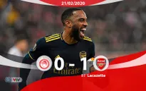 Olympiacos 0-1 Arsenal: Thi đấu nhạt nhoà, Pháo thủ vẫn giành lợi thế