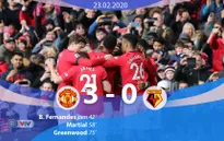 Man Utd 3-0 Watford: Bruno Fernandes toả sáng, Man Utd tiệm cận top 4 Ngoại hạng Anh