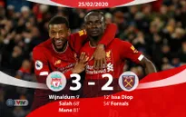 Liverpool 3-2 West Ham: Rượt đuổi mãn nhãn