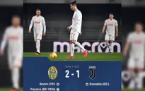 Verona 2-1 Juventus: Thất bại bất ngờ