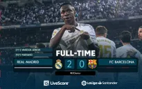 Real Madrid giành chiến thắng trước Barcelona trong trận Siêu kinh điển
