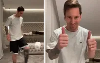 VIDEO: Messi tham gia thử thách tâng cuộn giấy vệ sinh