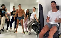 Nghỉ thi đấu vì COVID-19, Ronaldo vẫn duy trì tập gym đều đặn