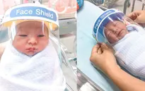 Những em bé sơ sinh được đeo mặt nạ chống COVID-19 tại Thái Lan