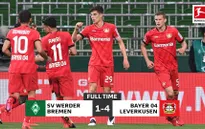 Werder Bremen 1-4 Bayer Leverkusen: Chiến thắng cách biệt (Vòng 26 VĐQG Đức, Bundesliga)