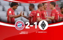 Bayern Munich 2-1 M'gladbach: Chiến thắng nhọc nhằn, cận kề ngôi vương