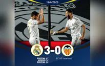 Real Madrid 3-0 Valencia: Chiến thắng cách biệt