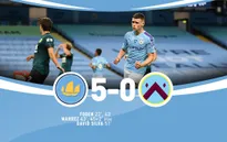 Vòng 30 Ngoại hạng Anh: Mahrez - Foden tỏa sáng, Man City thắng đậm Burnley!