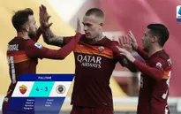 Vòng 19 Serie A: AS Roma giành thắng lợi nghẹt thở trong trận đấu 7 bàn thắng