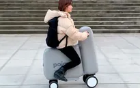 Độc đáo xe điện bơm hơi bỏ túi