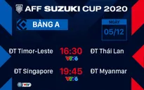 Lịch thi đấu AFF Cup ngày 5/12 | ĐT Thái Lan gặp đội yếu nhất bảng A