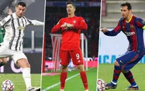 Cuộc đua chiếc giày vàng châu Âu: Lewandowski dẫn đầu, Messi đuổi kịp CR7