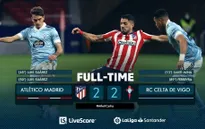 Luis Suarez tỏa sáng, Atletico Madrid vẫn mất điểm đáng tiếc