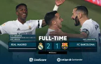 Real Madrid 2-1 Barcelona: Benzema, Kroos lập công, Real giành ngôi đầu