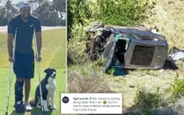 Tiger Woods lần đầu xuất hiện sau tai nạn
