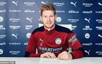 Kevin de Bruyne gia hạn hợp đồng với Manchester City