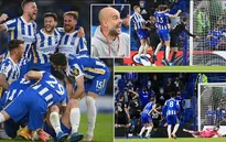 Thi đấu thiếu người, Man City để thua ngược Brighton