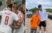 Eriksen xuất hiện trước công chúng sau khi xuất viện