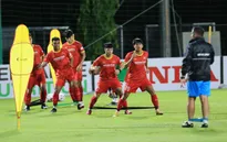 ĐT U22 Việt Nam miệt mài rèn thể lực trong điều kiện bất lợi về thời tiết