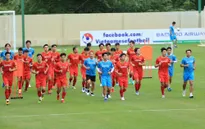 ĐT Việt Nam hứng khởi tập luyện trong điều kiện thời tiết thuận lợi