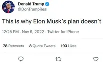 Tài khoản Twitter của ông Donald Trump đã được Elon Musk mở trở lại?