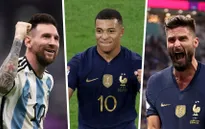 Cuộc đua vua phá lưới World Cup 2022 sau vòng tứ kết: Messi cạnh tranh cùng Mbappe, Giroud