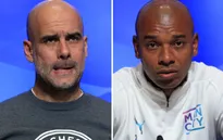 Pep Guardiola bất ngờ khi nghe tin Fernandinho sẽ rời Man City vào mùa hè này từ một phóng viên