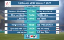 Lịch thi đấu và trực tiếp vòng 16 V.League 2022: Tâm điểm Topenland Bình Định vs CLB Hải Phòng
