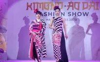 Độc đáo show diễn thời trang kết hợp kimono và áo dài