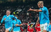 Vòng 10 Ngoại hạng Anh | Haaland tỏa sáng, Man City thắng dễ Man Utd