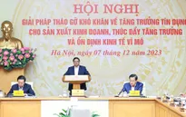 Thủ tướng chủ trì hội nghị tháo gỡ khó khăn về tăng trưởng tín dụng