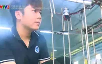 Các sinh viên trường Cao đẳng Công nghệ Bách khoa Hà Nội say mê chế tạo robot