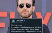 "Captain America" Chris Evans từ bỏ mạng xã hội vì "cảm thấy lạc lõng với chính mình"