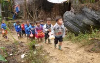 Nước mưa là nguồn nước sạch duy nhất tại điểm trường Pó Sả