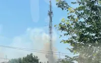 Tháp truyền hình Nga bốc cháy sau khi bị UAV Ukraine tấn công