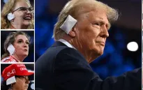 Trào lưu đeo băng tai y tế ủng hộ ông Trump