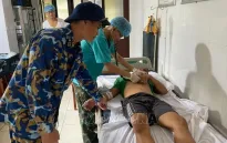 Bệnh xá Trường Sa cấp cứu ngư dân chấn thương sọ não