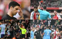 Arsenal nhận nhiều thẻ đỏ nhất Ngoại hạng Anh những năm gần đây