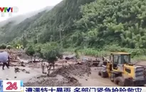 Mưa lớn gây lở đất, thiệt hại nặng ở miền Trung Trung Quốc