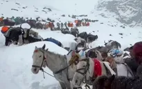 Hàng trăm người leo núi thoát khỏi đỉnh Everest bị bão tuyết tấn công ở Tây Tạng